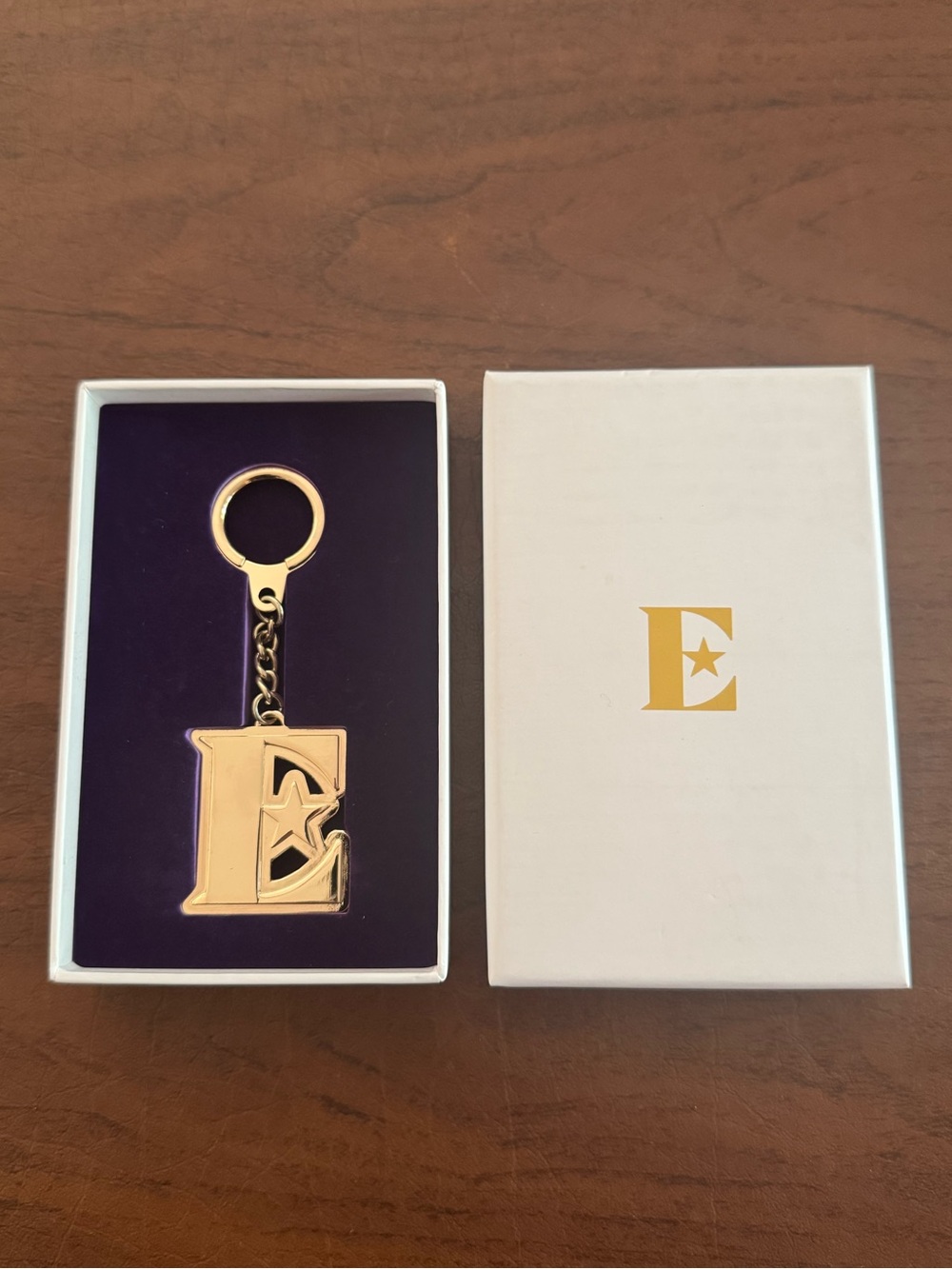 Elton John world tour Gold Letter 'E' Key Ring Keychain bag charm